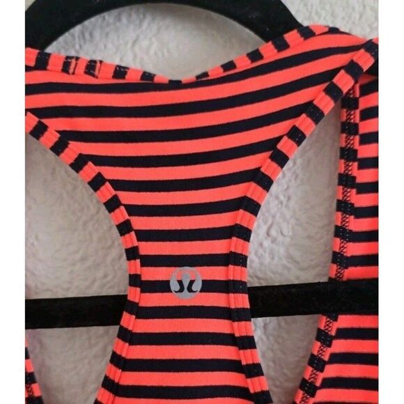 Lululemon Cool Racerback II Tank Top Size 4 Orange Coral - Picture 5 of 6